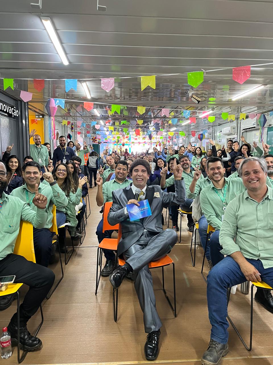 Integração de equipe — 45 pessoas · área administrativa